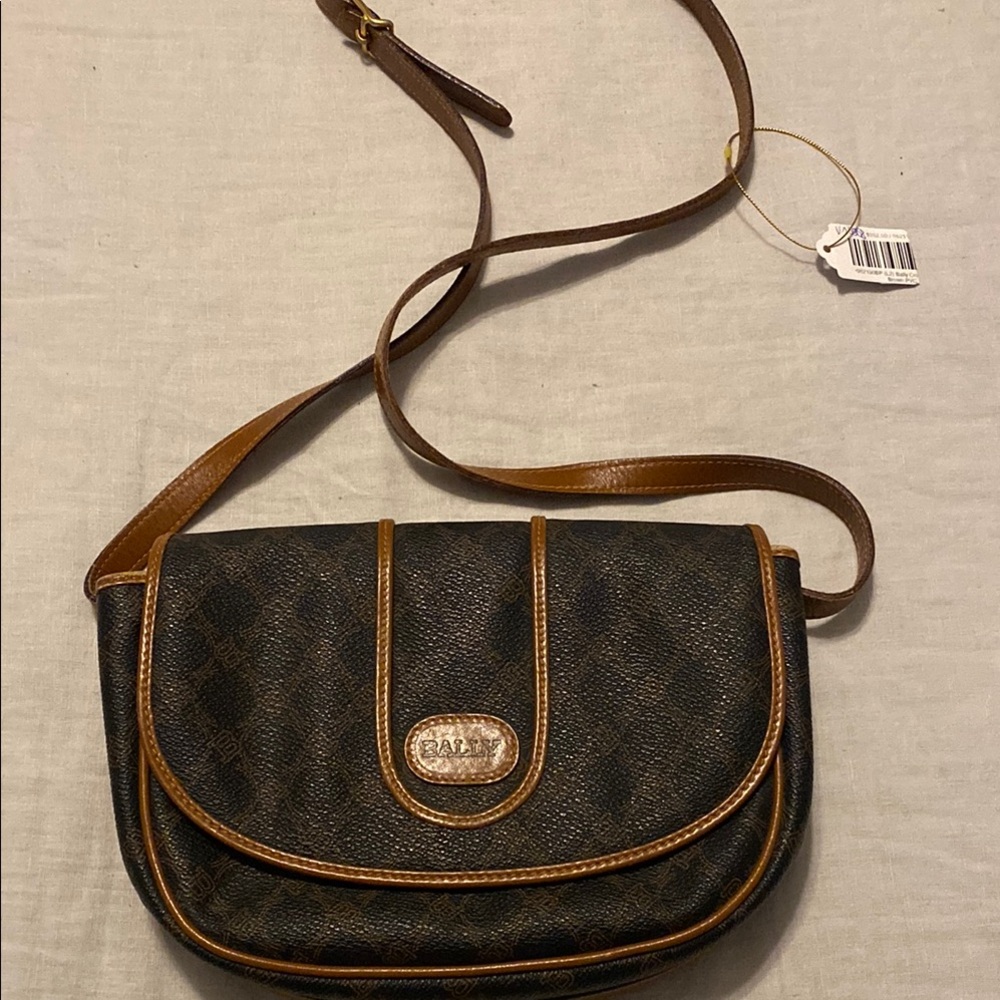 Bally Brown Saddle-Style Crossbody Bag